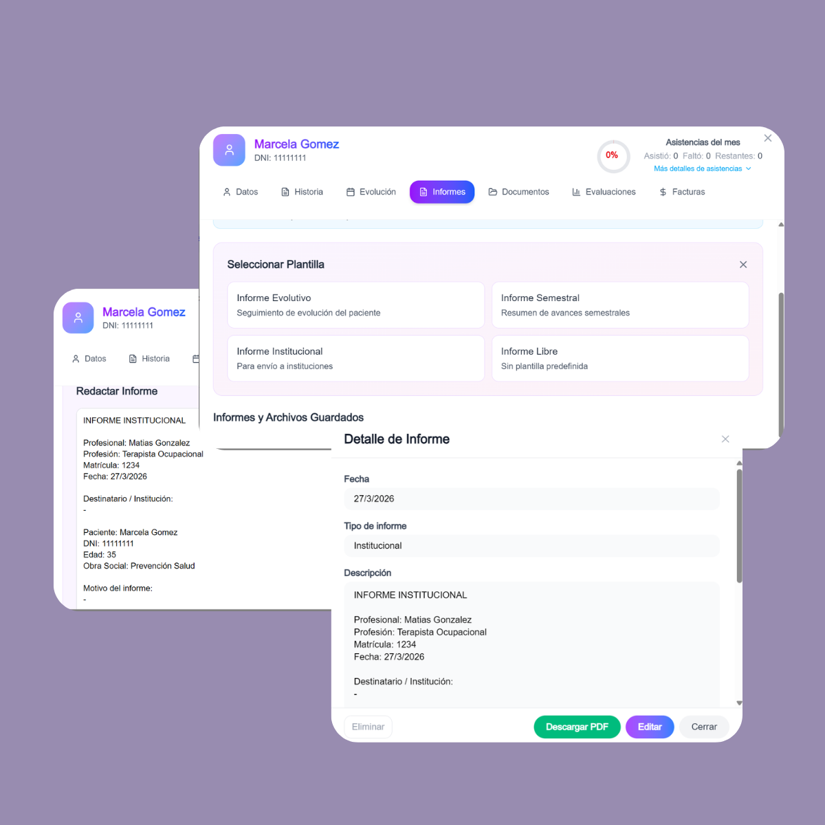 Informes profesionales